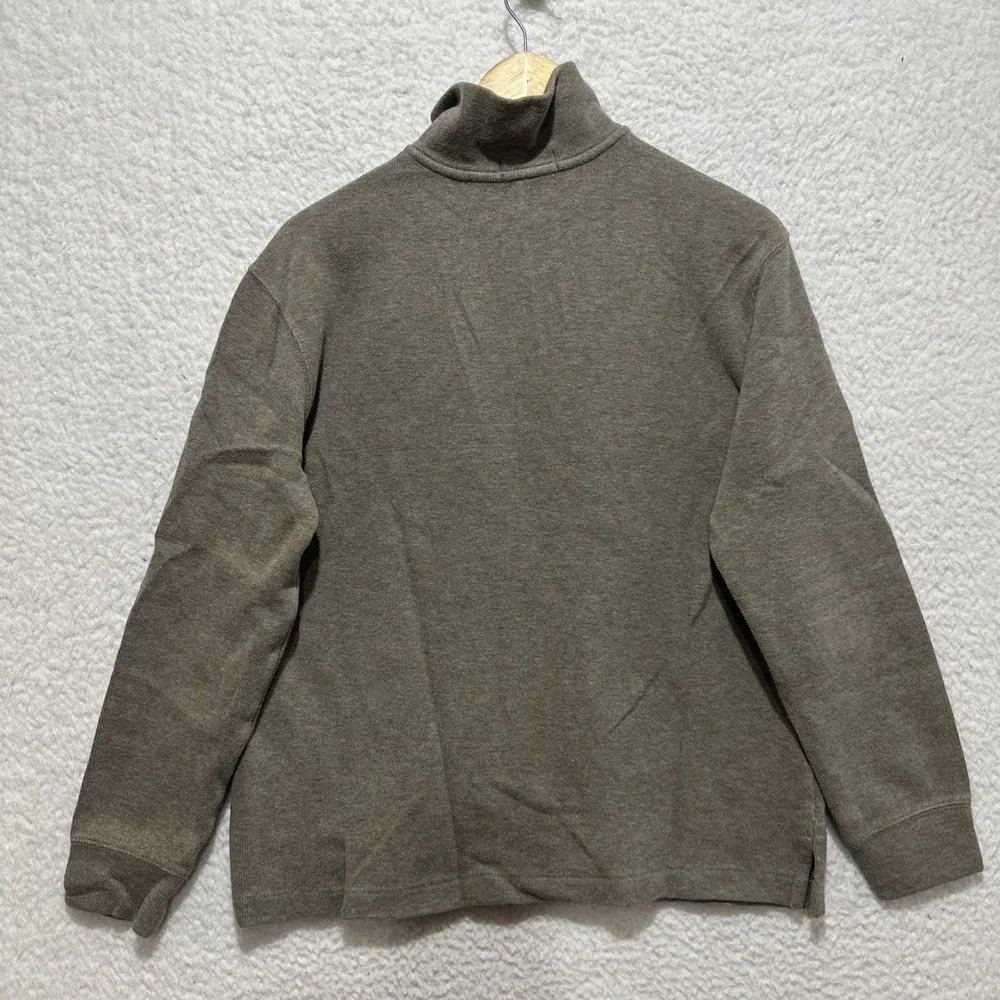 Polo Ralph Lauren Men's Sweater Size M Tan‎ 1/4 Zip Knit Pony Logo Embroidered